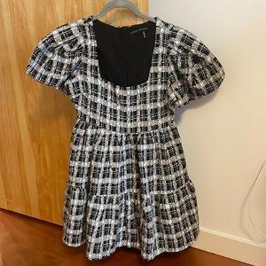Checkered woven dress